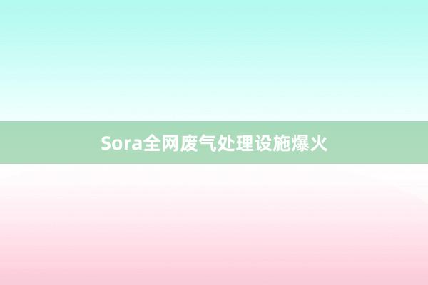 Sora全网废气处理设施爆火